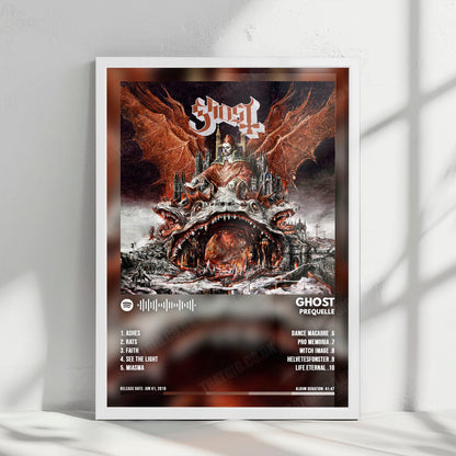 Ghost "Prequelle " Album Cover Poster - with Complete Tracklist