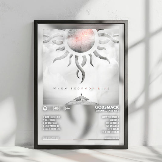 Godsmack "When Legends Rise " Album Cover Poster - with Complete Tracklist