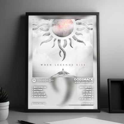 Godsmack "When Legends Rise " Album Cover Poster - with Complete Tracklist