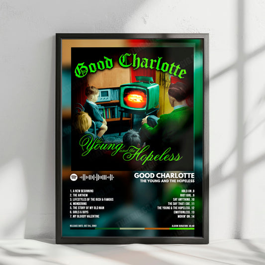 Good Charlotte "The Young and the Hopeless " Album Cover Poster - with Complete Tracklist