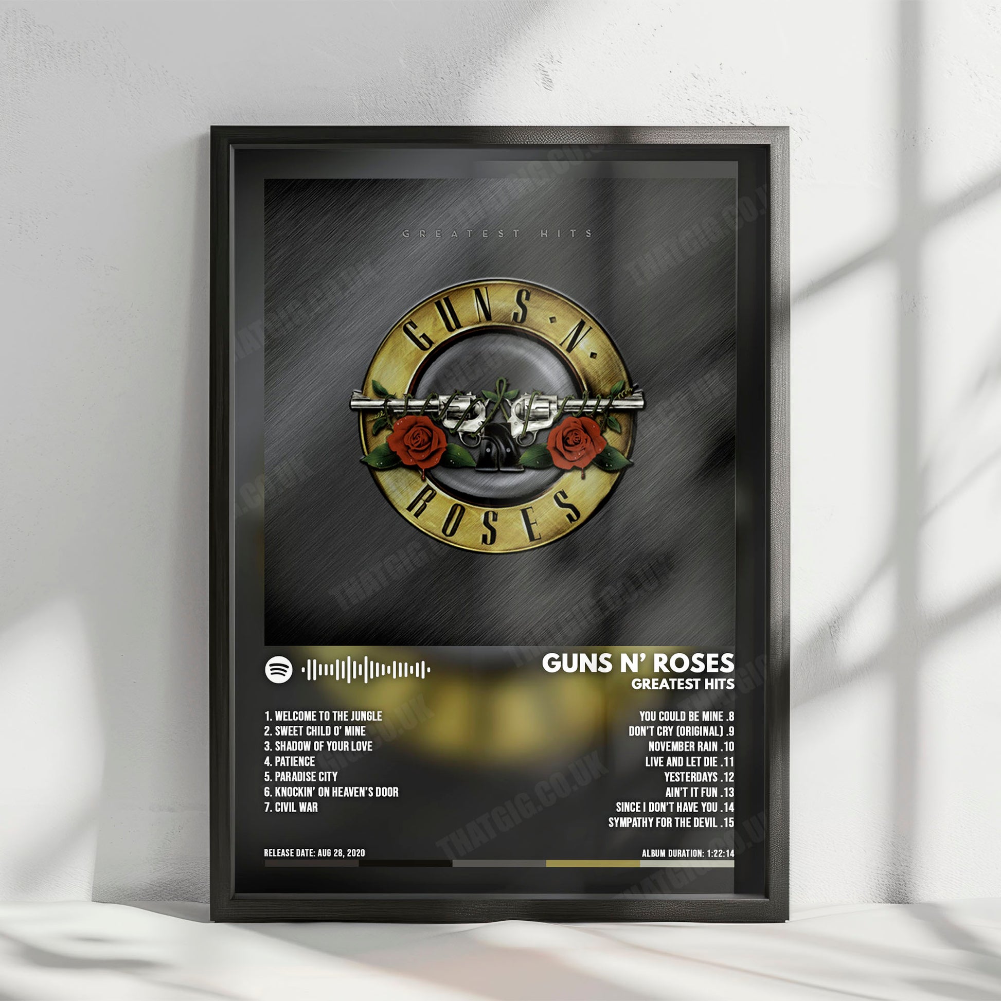 Guns 'N' Roses "Greatest Hits" Album Cover Poster - With Complete Track list