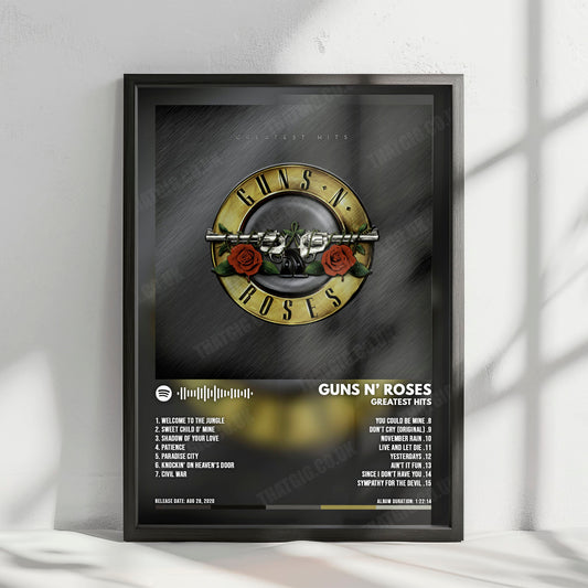Guns 'N' Roses "Greatest Hits" Album Cover Poster - With Complete Track list