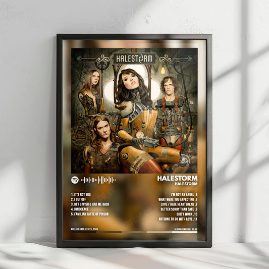 Halestorm "Halestorm " Album Cover Poster - with Complete Tracklist