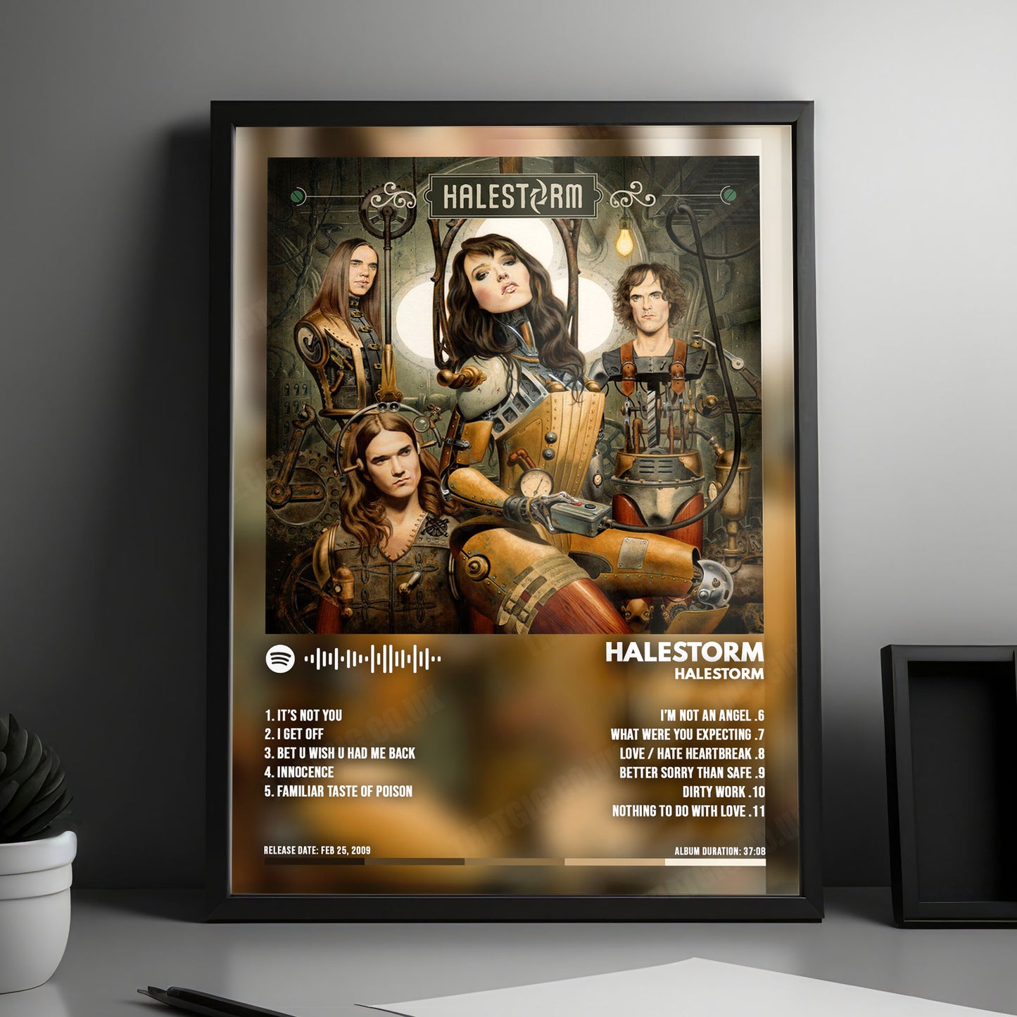 Halestorm "Halestorm " Album Cover Poster - with Complete Tracklist
