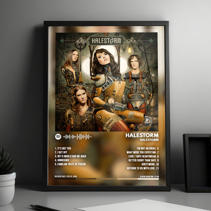Halestorm "Halestorm " Album Cover Poster - with Complete Tracklist