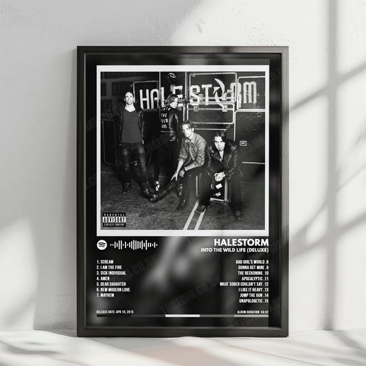 Halestorm "Into the Wild Life " Album Cover Poster - with Complete Tracklist