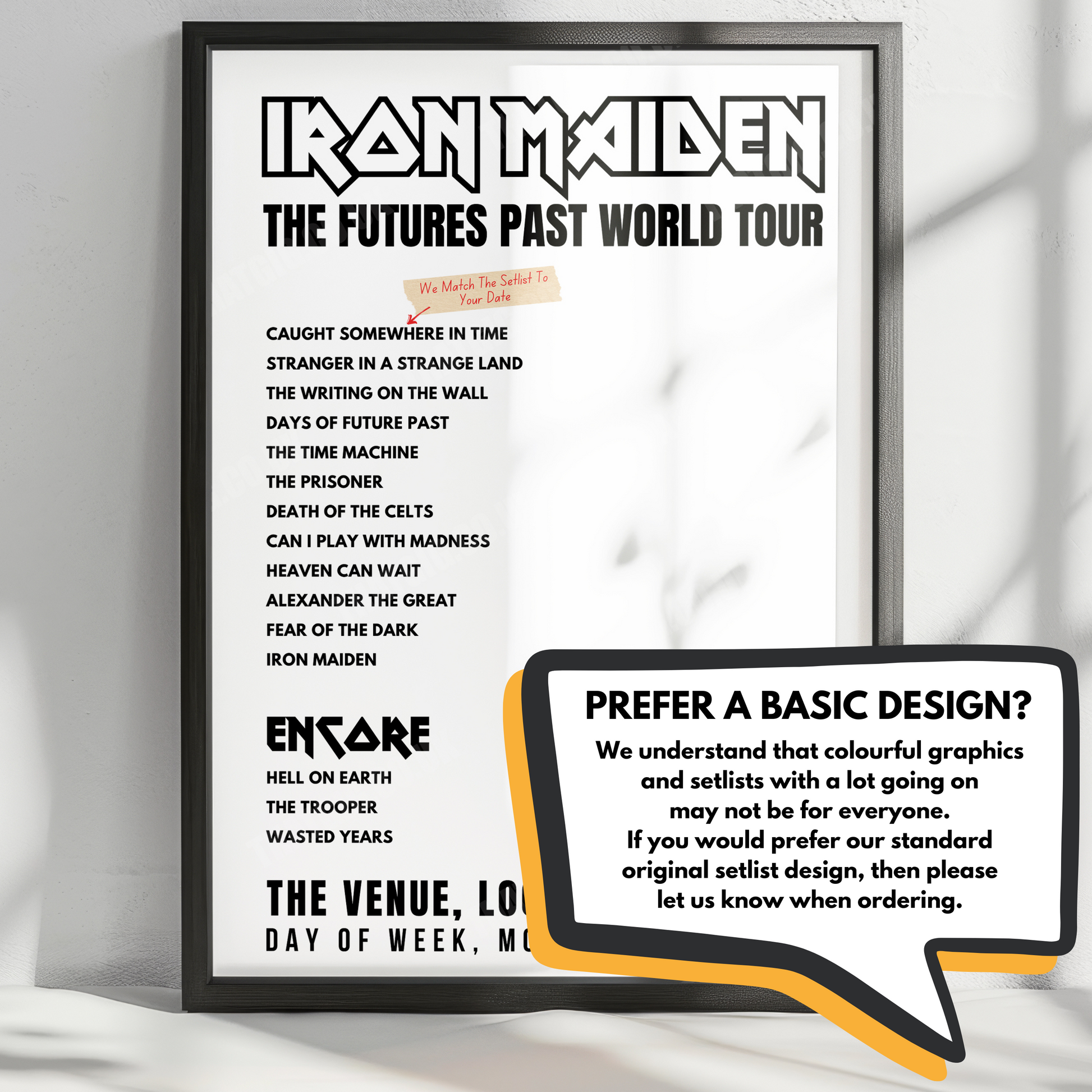 Iron Maiden Setlist Poster - Rogers Place, Edmonton - September 30th, 2023