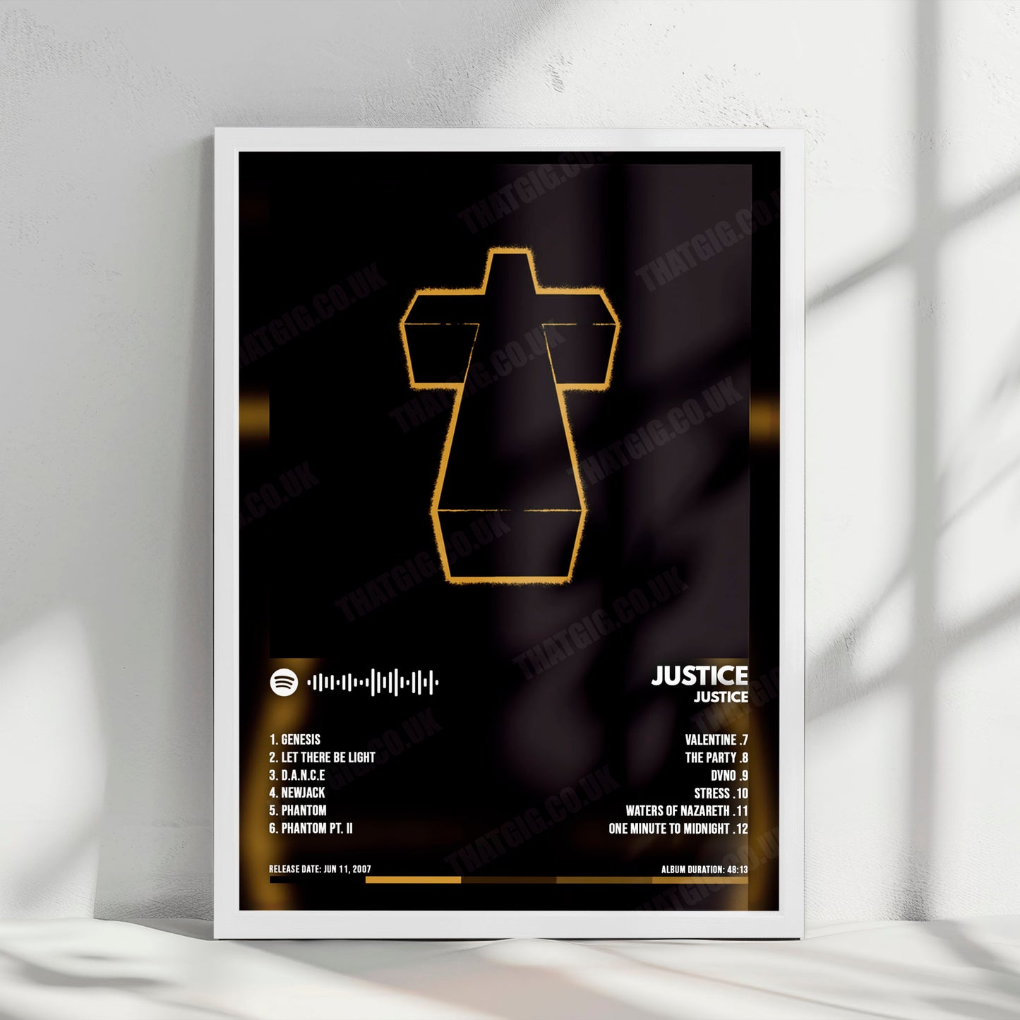 Justice "Justice" Album Cover Poster - with Complete Tracklist