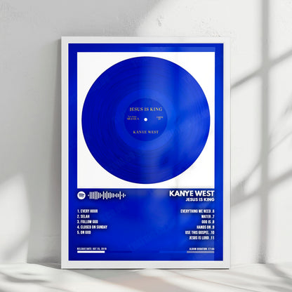 Kanye West "Jesus Is King" Album Cover Poster - with Complete Tracklist