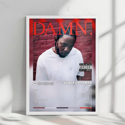 Kendrick Lamar - "DAMN." Album Cover Poster