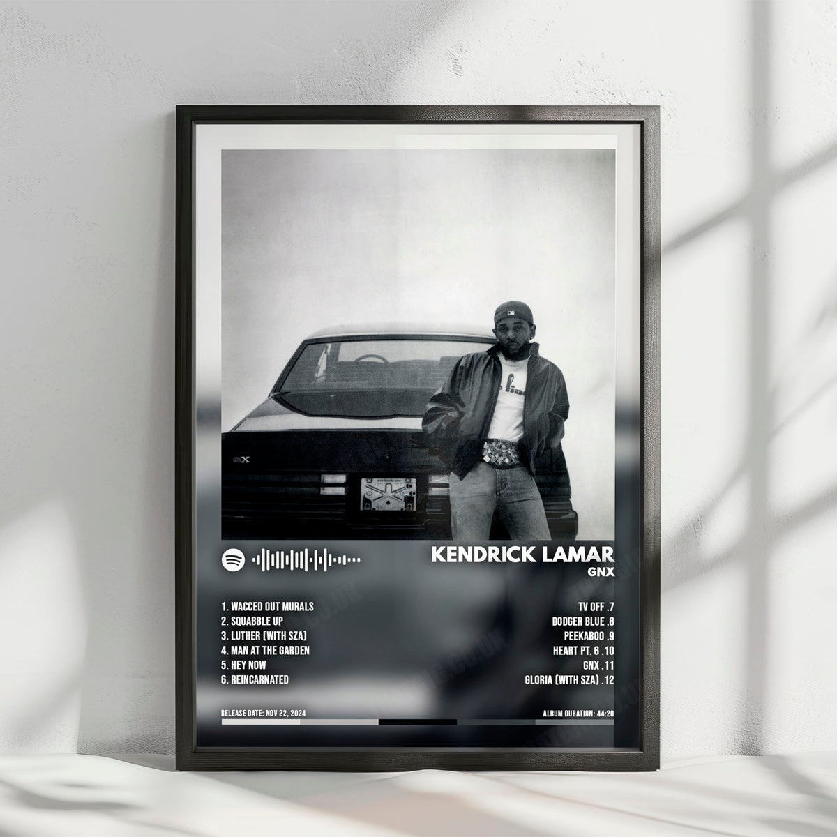 Kendrick Lamar "GNX" Album Cover Poster - with Complete Tracklist