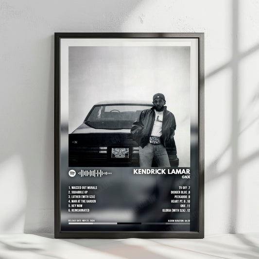Kendrick Lamar "GNX" Album Cover Poster - with Complete Tracklist