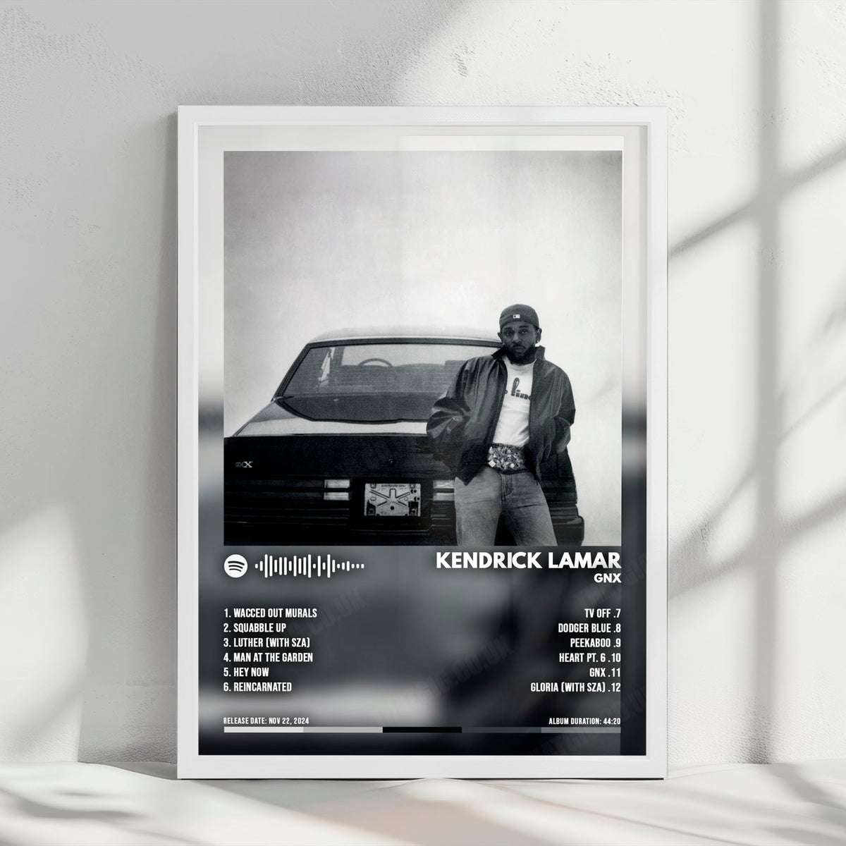 Kendrick Lamar "GNX" Album Cover Poster - with Complete Tracklist