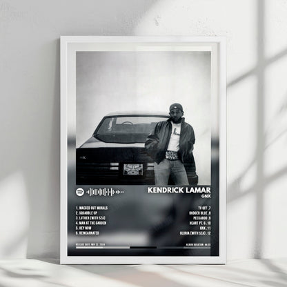 Kendrick Lamar "GNX" Album Cover Poster - with Complete Tracklist
