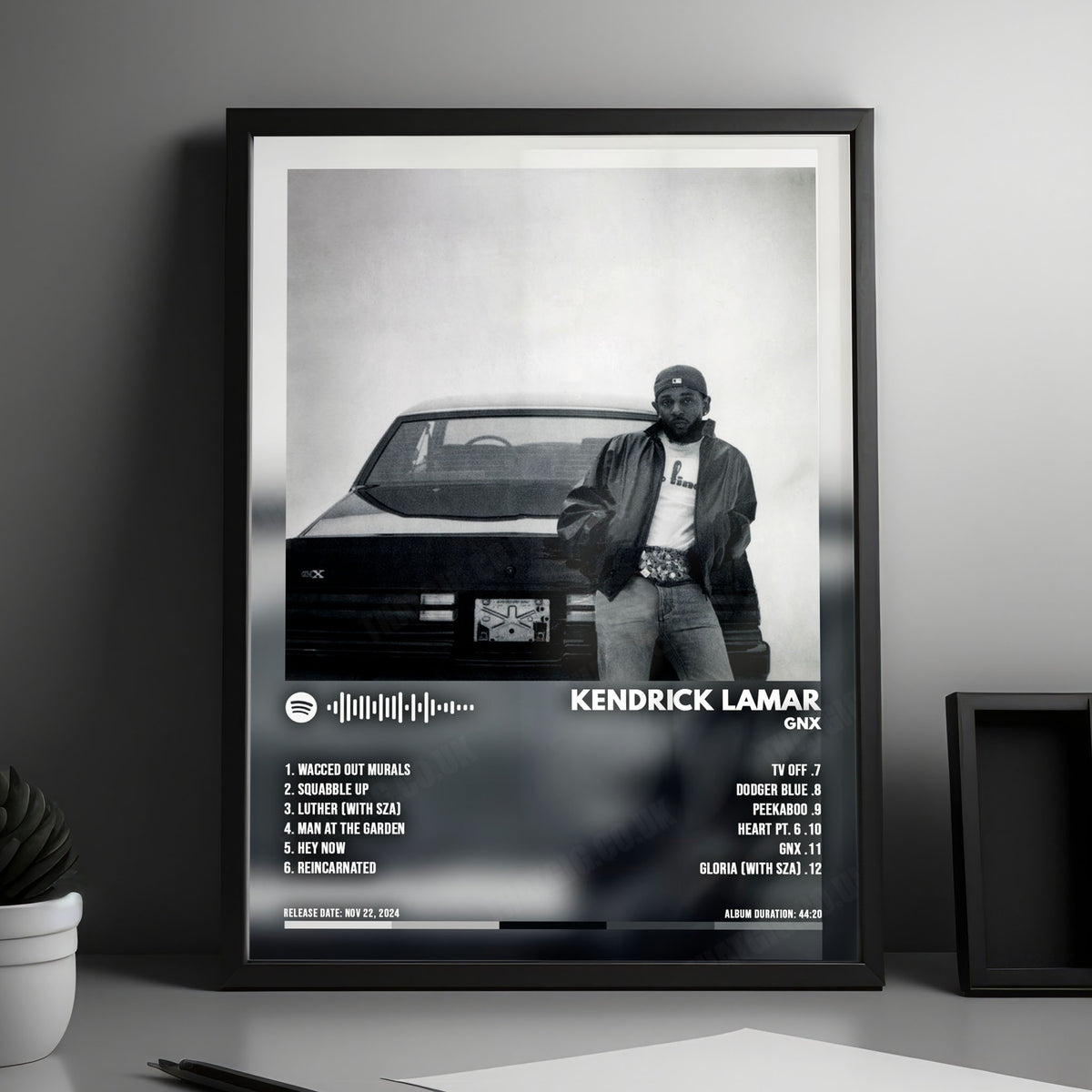 Kendrick Lamar "GNX" Album Cover Poster - with Complete Tracklist