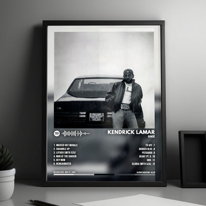 Kendrick Lamar "GNX" Album Cover Poster - with Complete Tracklist