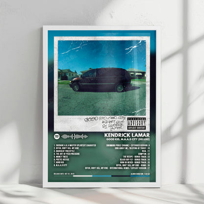 Kendrick Lamar "Good Kid, M.A.A.D City (Deluxe)" Album Cover Poster - with Complete Tracklist