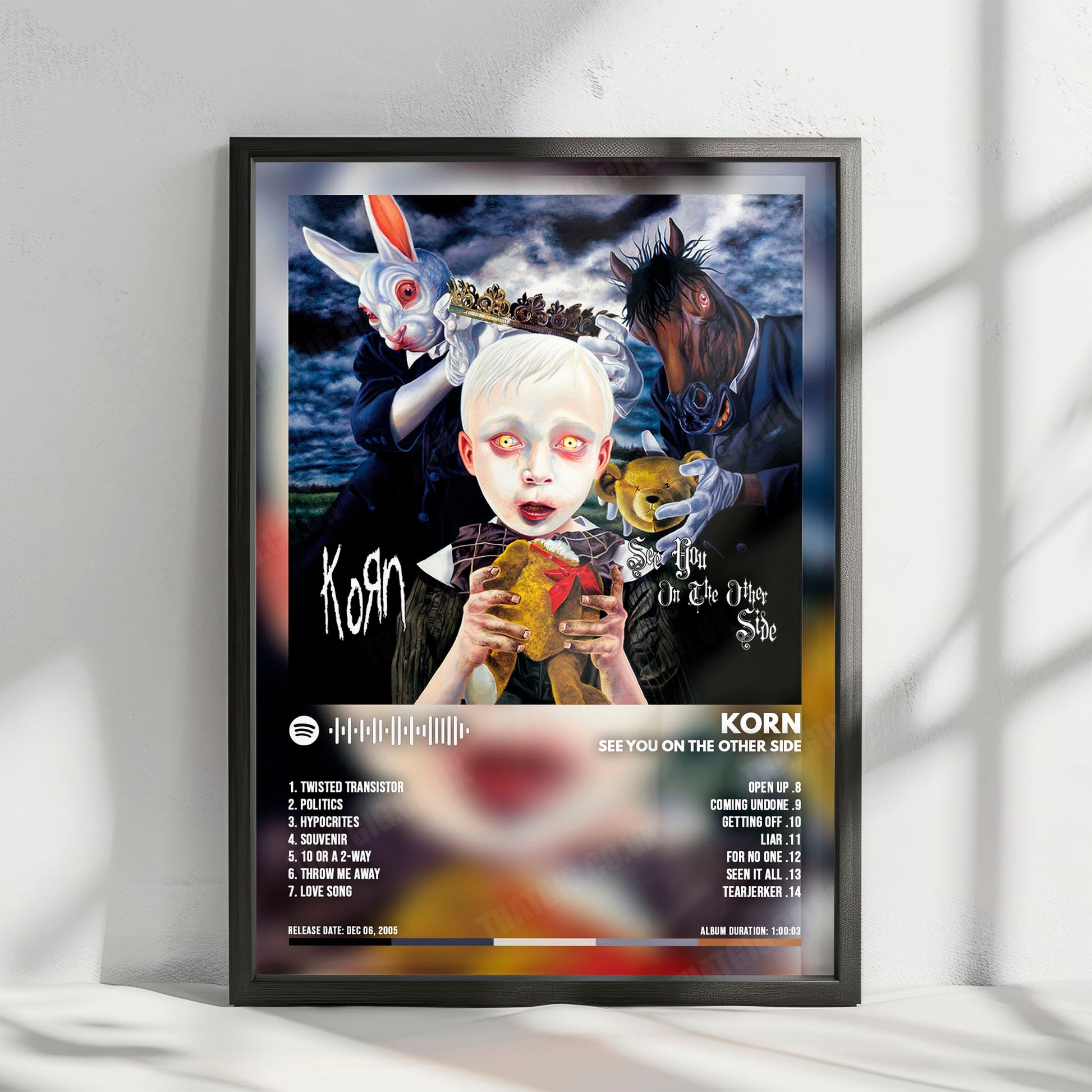 Korn "See You on the Other Side " Album Cover Poster - with Complete Tracklist