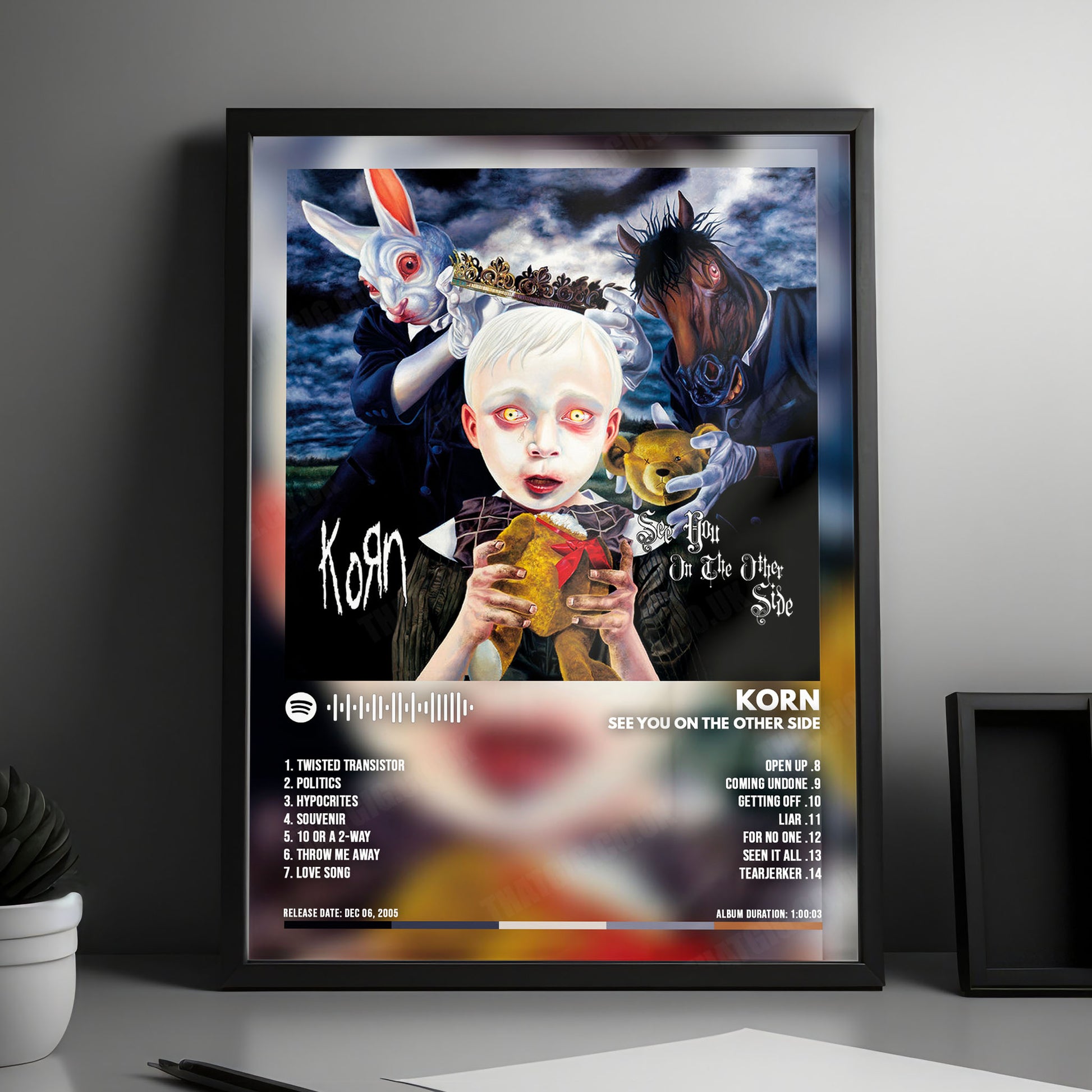 Korn "See You on the Other Side " Album Cover Poster - with Complete Tracklist