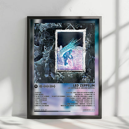 Led Zeppelin "IV" (Deluxe) Album Cover Poster - with Complete Tracklist