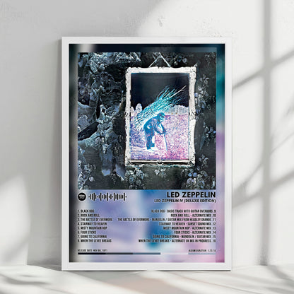 Led Zeppelin "IV" (Deluxe) Album Cover Poster - with Complete Tracklist