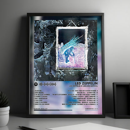 Led Zeppelin "IV" (Deluxe) Album Cover Poster - with Complete Tracklist