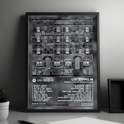 Led Zeppelin "Physical Graffiti" Album Cover Poster - with Complete Tracklist