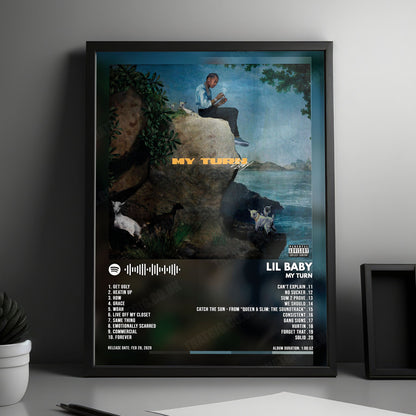 Lil Baby "My Turn" Album Cover Poster - with Complete Tracklist