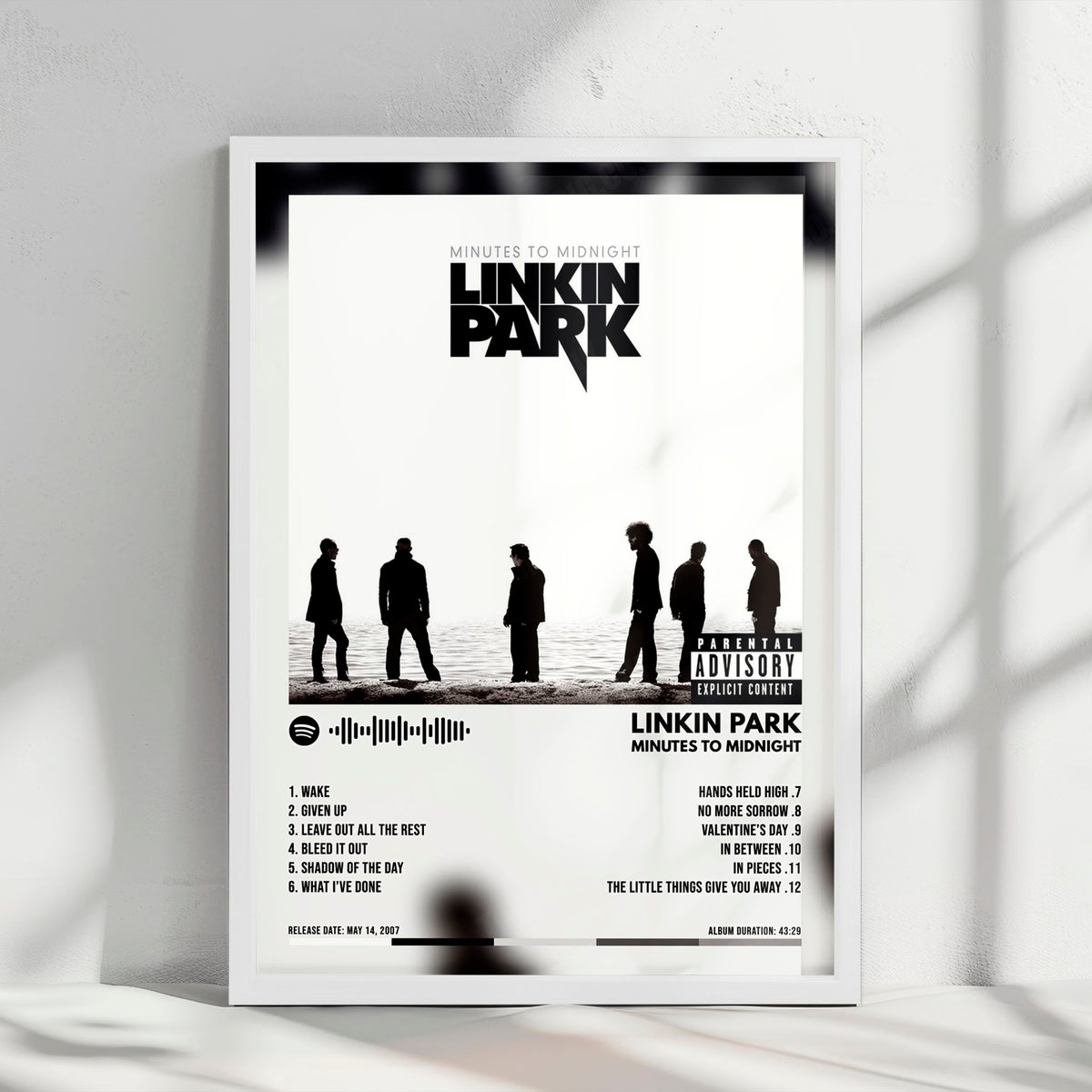 Linkin Park "Minutes to Midnight" Album Cover Poster - with Complete Tracklist