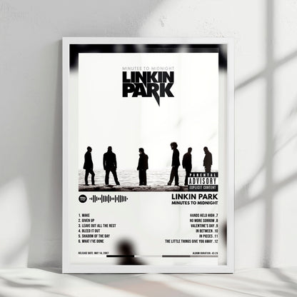 Linkin Park "Minutes to Midnight" Album Cover Poster - with Complete Tracklist