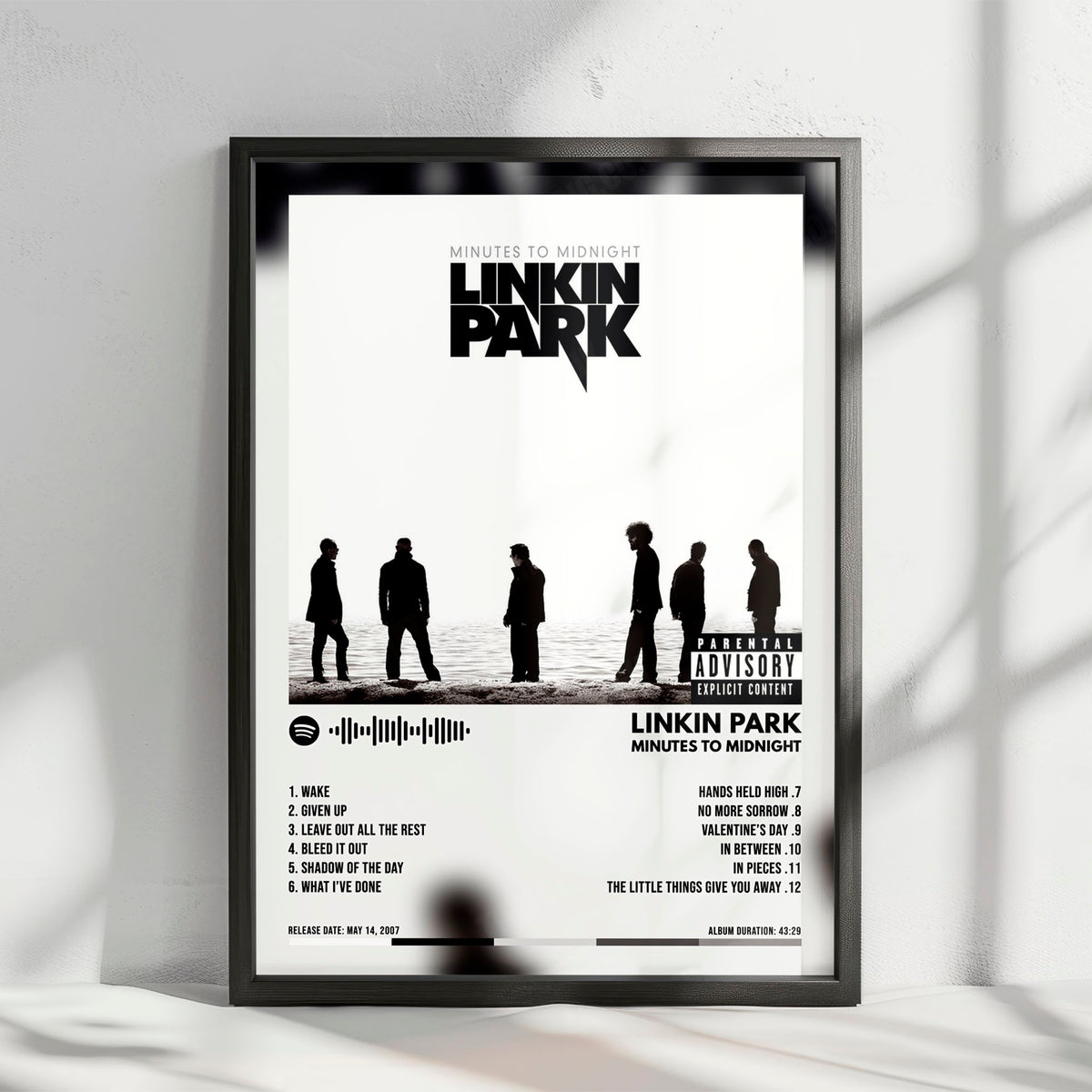 Linkin Park "Minutes to Midnight" Album Cover Poster - with Complete Tracklist