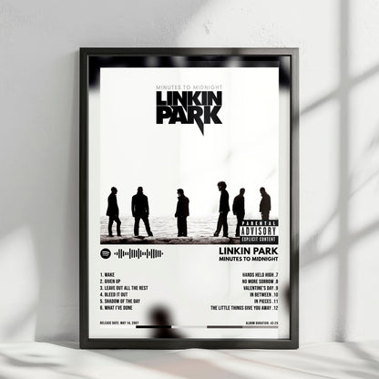 Linkin Park "Minutes to Midnight" Album Cover Poster - with Complete Tracklist