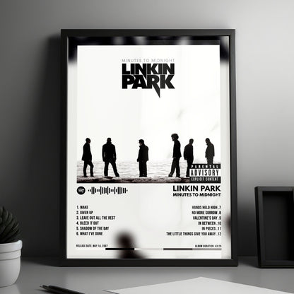 Linkin Park "Minutes to Midnight" Album Cover Poster - with Complete Tracklist