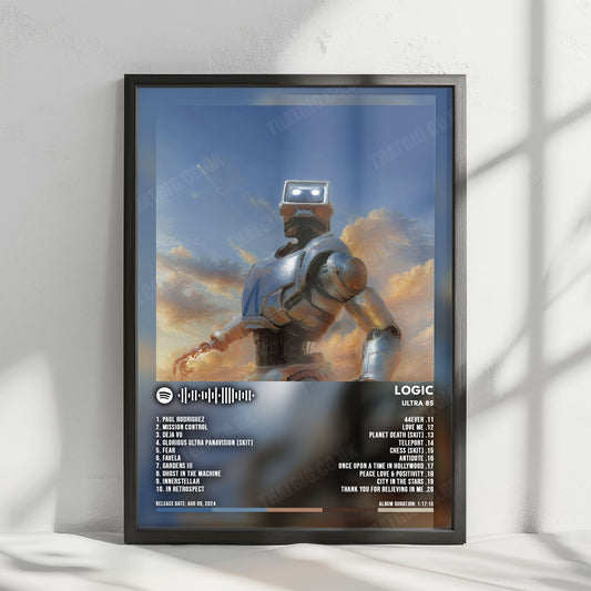 Logic "Ultra 85" Album Cover Poster - with Complete Tracklist