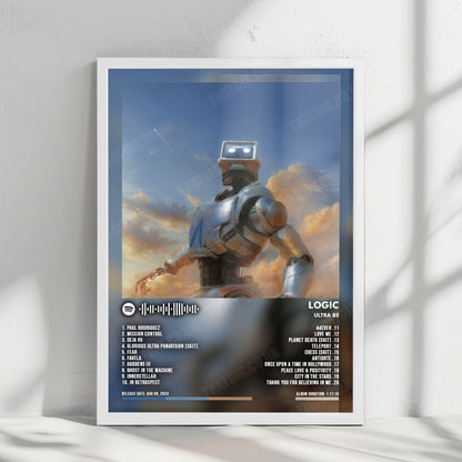 Logic "Ultra 85" Album Cover Poster - with Complete Tracklist