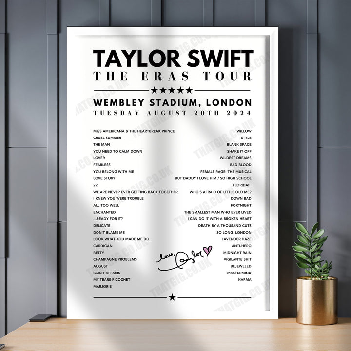 Custom Concert Setlist Posters & Music Merch | That Gig