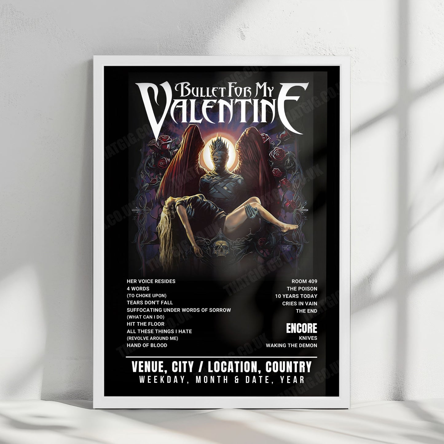 Bullet for My Valentine Setlist Poster - Allianz Parque, São Paulo - December 20th, 2025