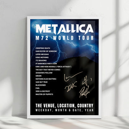 Metallica Setlist Poster - Puskás Aréna, Budapest - June 13th, 2026