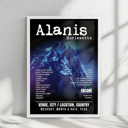 Alanis Morissette Setlist Poster - Iberdrola Music, Madrid - July 11th, 2025