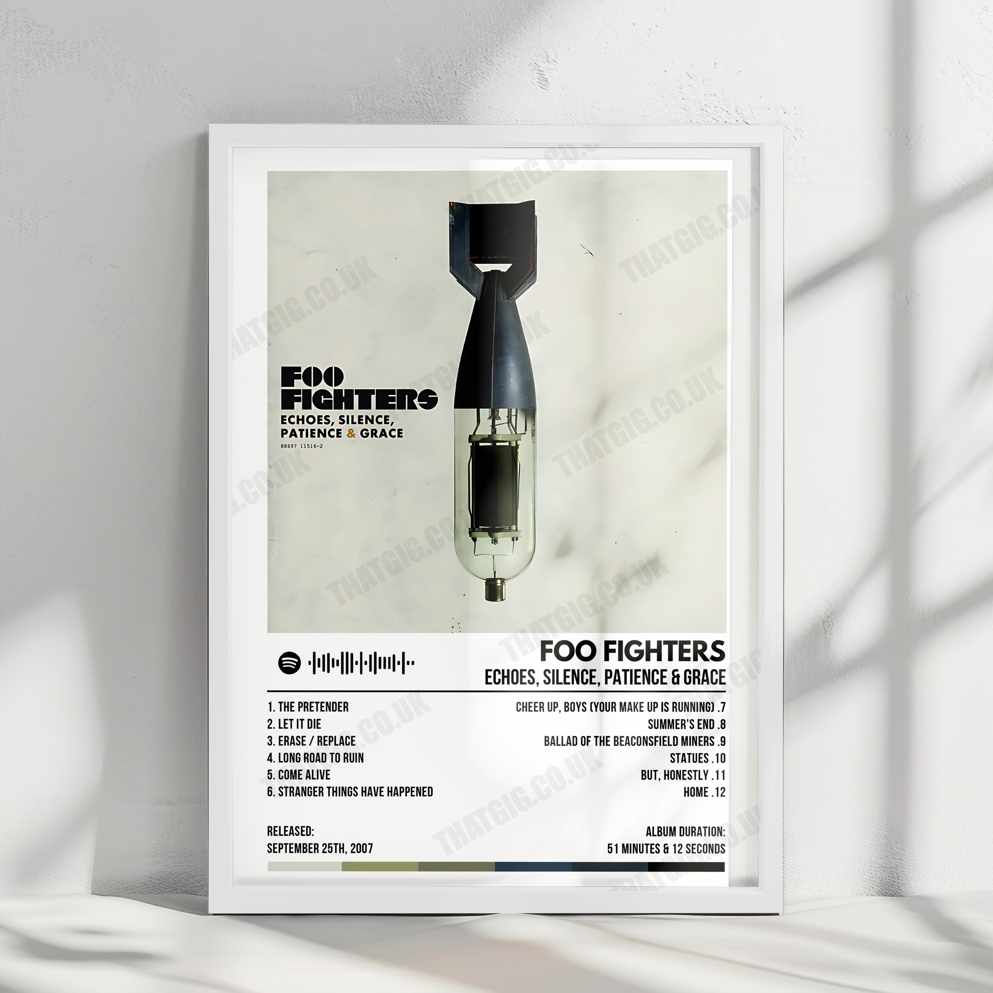 Foo Fighters "Echoes, Silence, Patience & Grace" Album Cover Poster - with Complete Tracklist