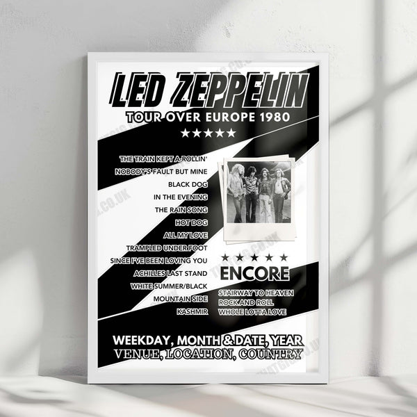 Led Zeppelin Setlist Poster - Madison Square Garden, New York - May 14th, 1988