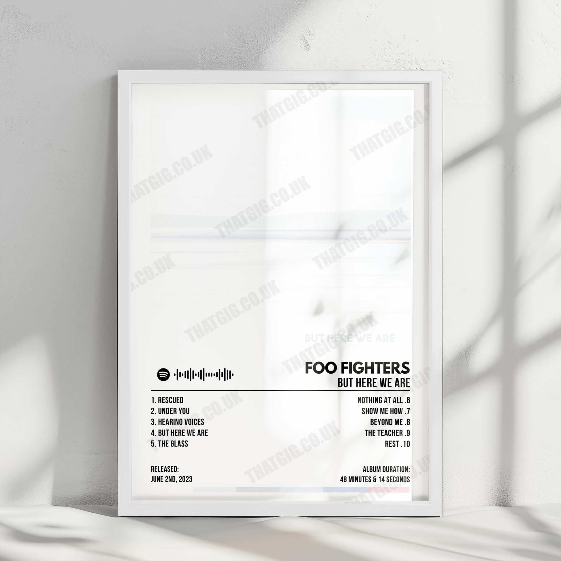 Foo Fighters "But Here We Are" Album Cover Poster - with Complete Tracklist