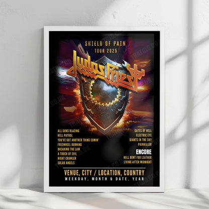 Judas Priest Setlist Poster - Hallenstadion, Zurich - July 3rd, 2025