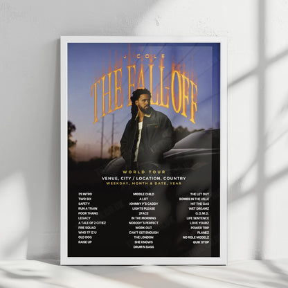 J. Cole Setlist Poster - Uber Arena, Berlin - October 7th, 2026