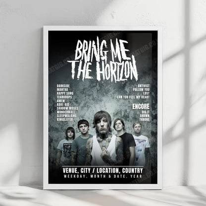 Bring Me the Horizon Setlist Poster - Mortgage Matchup Center, Phoenix - October 2nd, 2025
