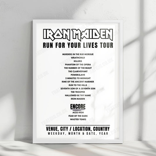 Iron Maiden Setlist Poster - Co-op Live, Manchester - June 22nd, 2025