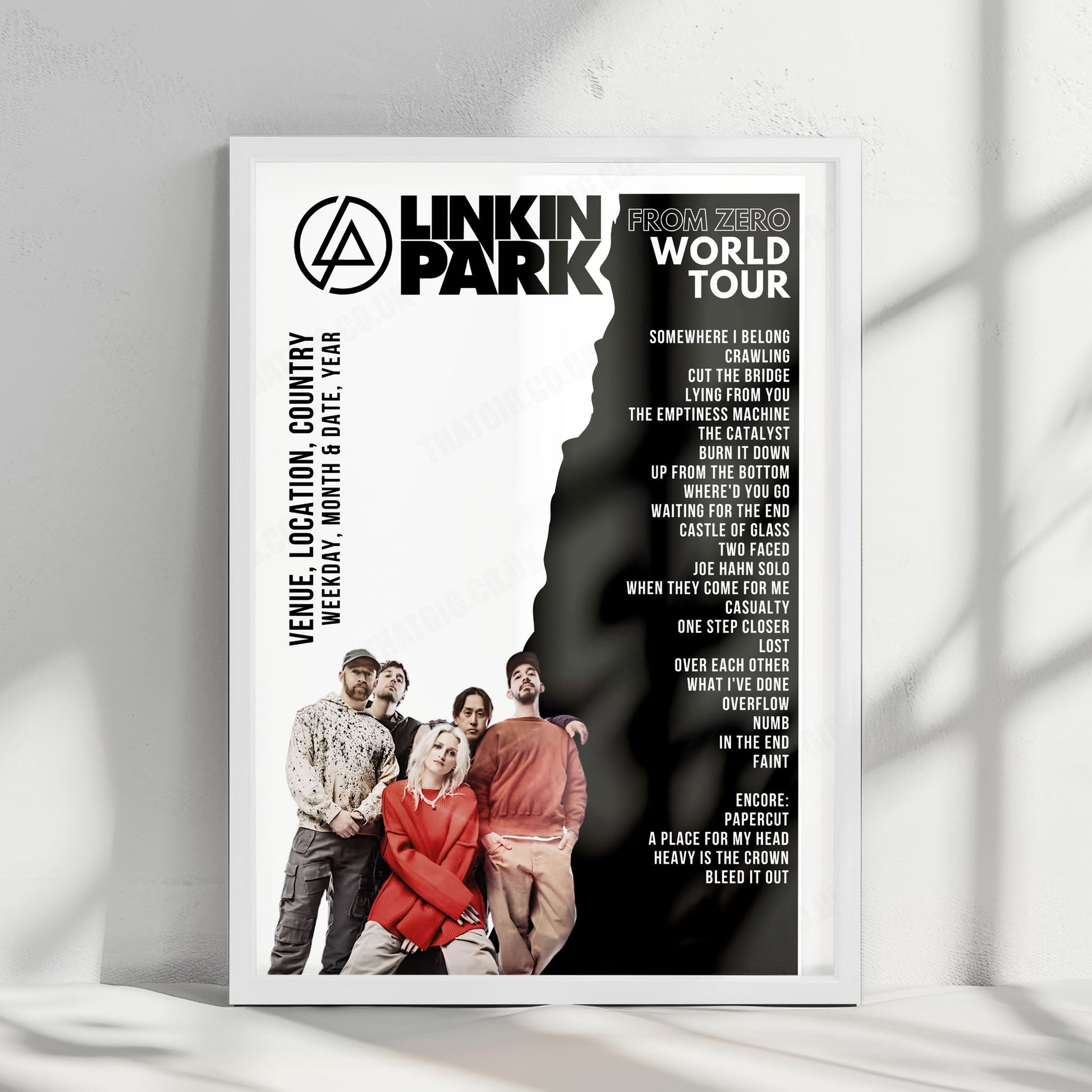 Linkin Park Setlist Poster - Barclays Arena, Hamburg - September 22nd, 2024