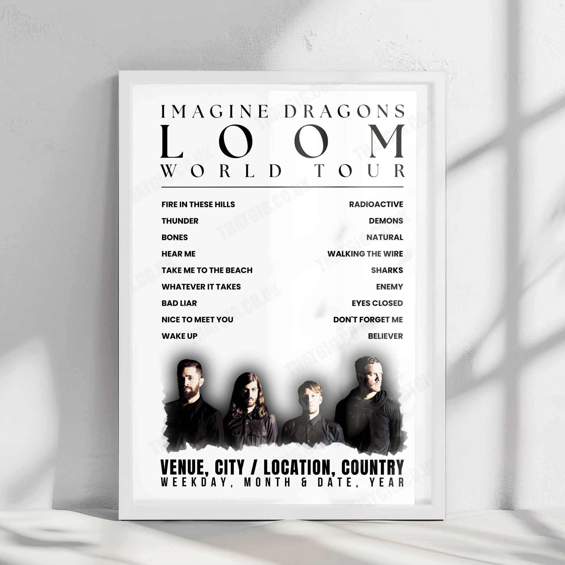 Imagine Dragons Setlist Poster - Utah First Credit Union Amphitheatre, West Valley City - October 11th, 2024
