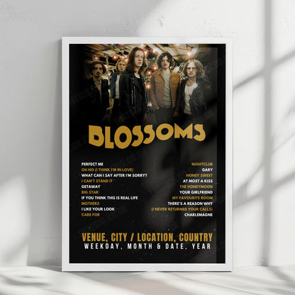 Blossoms Setlist Poster - St. Anne's Park, Dublin - May 30th, 2025