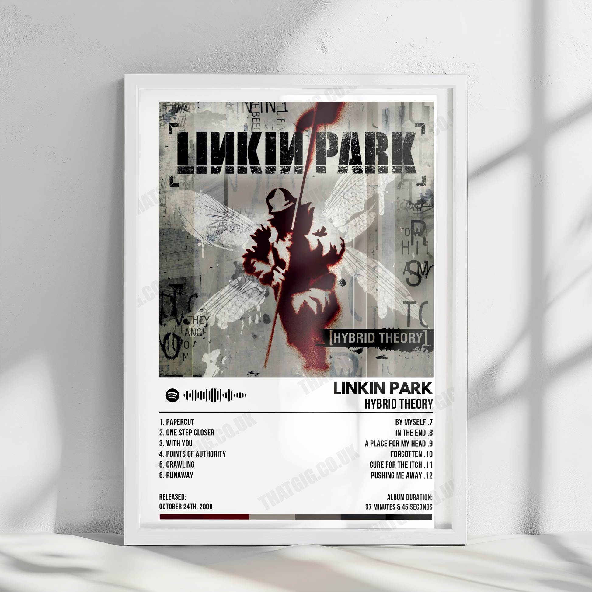 Linkin Park "Hybrid Theory" Album Cover Poster - with Complete Tracklist